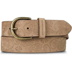 imageLucky Brand Womens Leather Belt  Leather  Trend  Stylish  Classic  Modern  Jeans  Pants  Skirt  DressPaisley Embossed  Brown