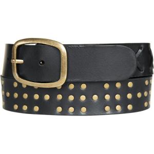 imageLucky Brand Womens Leather Belt  Leather  Trend  Stylish  Classic  Modern  Jeans  Pants  Skirt  DressRivet Studded  Black