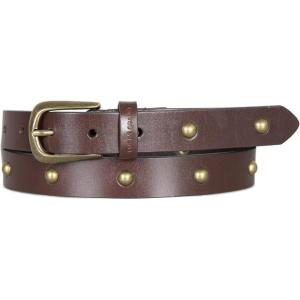 imageLucky Brand Womens Studded Leather Belt  Stylish  Classic  Modern  Jeans  Pants  Skirt  DressDomed Studded  Brown