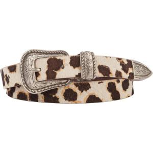 imageLucky Brand Womens WesternInspired Leather Belt  Classic  American Heritage  Casual  Vintage  CowboyHaircalf Western  Spotted Cow