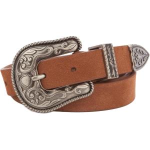 imageLucky Brand Womens WesternInspired Leather Belt  Classic  American Heritage  Casual  Vintage  CowboySuede Western  Tan