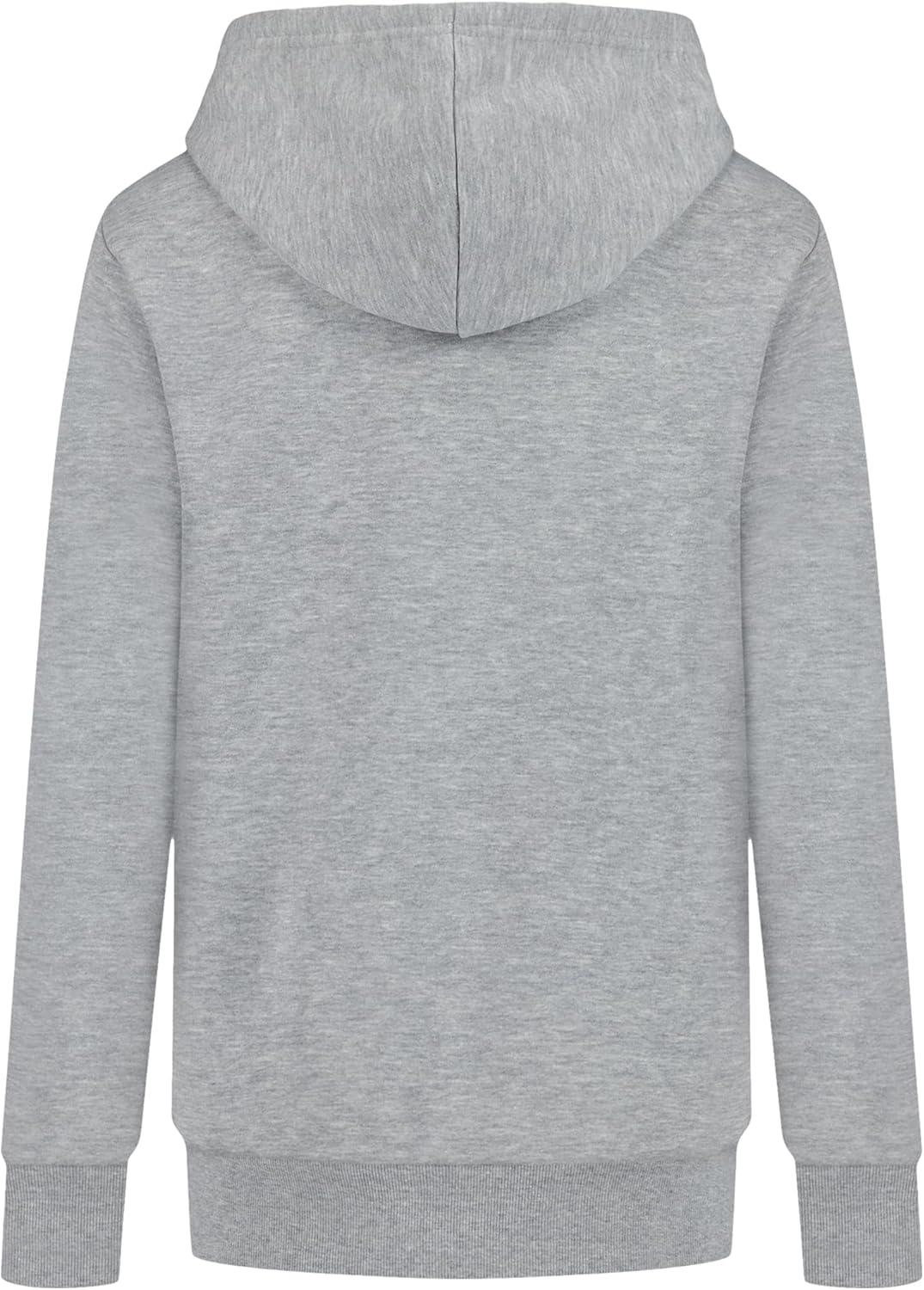 imageLucky Brand Boys Long Sleeve Fleece Full Zip Hoodie Comfortable Relaxed Fit with Front PocketsVintage Grey Heather