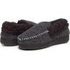 imageLucky Brand Boys Faux Wool Aline House Shoes for Kids Memory Foam SlippersBlackBlack