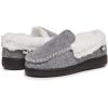 imageLucky Brand Boys Faux Wool Aline House Shoes for Kids Memory Foam SlippersGreyWhite