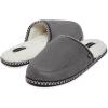 imageLucky Brand Memory Foam Rubber Sole Scuff Bedroom Slipper  Soft Comfy Mens Slippers  IndoorOutdoor Mens House SlippersGrey