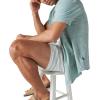 imageLucky Brand Mens 7quot Pull Up Linen ShortBlue Stripe