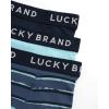 imageLucky Brand Mens Boxer Briefs  3 Pack Classic Mens Underwear Boxer Briefs with Functional Fly  Soft Cotton Boxers for MenMood IndigoStripeSea Angel