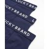 imageLucky Brand Mens Boxer Briefs  3 Pack Classic Mens Underwear Boxer Briefs with Functional Fly  Soft Cotton Boxers for MenSolid Navy