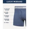 imageLucky Brand Mens Boxer Briefs  3 Pack Soft Stretch Casual Mens Underwear with Functional Fly Pouch Boxers S2XLHeather GreyPrintNavy