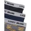 imageLucky Brand Mens Boxer Briefs  3 Pack Soft Stretch Casual Mens Underwear with Functional Fly Pouch Boxers S2XLIndigoSmoked Pearl PrintCharcoal Grey