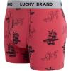 imageLucky Brand Mens Boxer Briefs  3 Pack Soft Stretch Casual Mens Underwear with Functional Fly Pouch Boxers S2XLJet BlackRed PrintGrey Heather