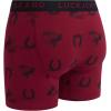 imageLucky Brand Mens Boxer Briefs  3 Pack Soft Stretch Casual Mens Underwear with Functional Fly Pouch Boxers S2XLJet BlackTibetan Red PrintDark Olive Heather
