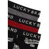 imageLucky Brand Mens Boxer Briefs  3 Pack Soft Stretch Casual Mens Underwear with Functional Fly Pouch Boxers S2XLMedium GreyJet Black PrintRed Ochre