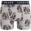imageLucky Brand Mens Boxer Briefs  3 Pack Soft Stretch Casual Mens Underwear with Functional Fly Pouch Boxers S2XLMood IndigoGrey Heather PrintTibetan Red