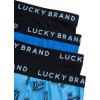 imageLucky Brand Mens Boxer Briefs  4 Pack Sport Soft Boxers for Men with No Fly Pouch  Performance Mens Underwear Boxer BriefsBlackBlueAzure Blue PrintBlack