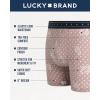 imageLucky Brand Mens Boxer Briefs  4 Pack Sport Soft Boxers for Men with No Fly Pouch  Performance Mens Underwear Boxer BriefsDark GreyRed OchreTotal Eclipse PrintMedium Grey