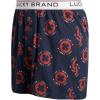 imageLucky Brand Mens Boxer Shorts  3 Pack Knit Cotton Boxers for Men with Functional Fly  Lightweight Mens Underwear BoxersBlueNavy PrintRed