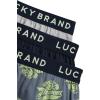 imageLucky Brand Mens Boxer Shorts  3 Pack Knit Cotton Boxers for Men with Functional Fly  Lightweight Mens Underwear BoxersDark GreyStormy Weather PrintLight Grey Heather