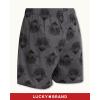 imageLucky Brand Mens Boxer Shorts  3 Pack Woven Cotton Boxers for Men with Functional Fly  Lightweight Mens Underwear BoxersPlaidSmoked Pearl PrintJet Black