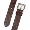 imageLucky Brand Mens Casual and Dress Leather Belts with Metal BuckleAztec Embossed  Brown