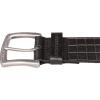 imageLucky Brand Mens Casual and Dress Leather Belts with Metal BuckleGrid Tooled Embossed  Black