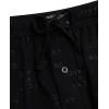 imageLucky Brand Mens Lightweight Plaid Fleece Pajama PantsJet Black With Embossed Logo