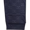 imageLucky Brand Mens Lightweight Plaid Fleece Pajama PantsMood Indigo With Embossed Logo