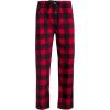 imageLucky Brand Mens Lightweight Plaid Fleece Pajama PantsRed Print