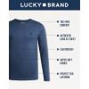 imageLucky Brand Mens Long Sleeve Tee Shirts  2 Pack Soft Crewneck Cotton Tees for Men  Lightweight Mens Shirts for LayeringCharcoalJet Black
