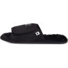 imageLucky Brand Mens Microsuede Memory Foam Open Toe Slippers Cool Adjustable Strap Indoor Outdoor House Sliders for MenBlackBlack
