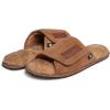 imageLucky Brand Mens Microsuede Memory Foam Open Toe Slippers Cool Adjustable Strap Indoor Outdoor House Sliders for MenTan
