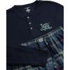 imageLucky Brand Mens Pajama Set  2 Piece Long Sleeve Crewneck Mens Shirts and Flannel Lounge Pants  Cozy Pajama Pants Set SXLMood Indigomood Indigo Plaid