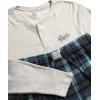 imageLucky Brand Mens Pajama Set  2 Piece Long Sleeve Crewneck Mens Shirts and Flannel Lounge Pants  Cozy Pajama Pants Set SXLOatmeal Heatherdecember Sky Plaid