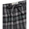 imageLucky Brand Mens Pajama Set  2 Piece Long Sleeve Waffle Knit Top and Flannel Fleece Thermal Pants  Cozy Mens Base LayersJet BlackMedium Grey Plaid