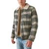 imageLucky Brand Mens Plaid Faux Shearling Lined Trucker JacketGrey Plaid