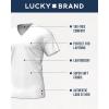 imageLucky Brand Mens Undershirt  3 Pack Basic Short Sleeve TShirts  Cotton Crewneck and VNeck Undershirts for Men SXLAll White Vneck