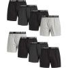 imageLucky Brand Boxers for Men  8 Pack Knitted Mens Underwear with Functional Fly  Classic Mens Boxers SXXLBlackHeather GreyJet