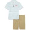 imageLucky Brand Boys 2 Pieces Short SetTealCloud DancerBritish Khaki