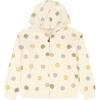 imageLucky Brand Girls Long Sleeve Fleece Full Zip Hoodie with Ribbed Cuffs ampamp WaistEgret Smileys