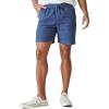 imageLucky Brand Mens 7quot Pull Up Linen ShortDark Denim