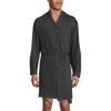 imageLucky Brand Mens Bathrobe  Warm Long Sleeve Knit Robe with Shawl Collar  Soft Cotton Blend Bath Robes for Men Size SXLCharcoal Heather