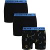imageLucky Brand Mens Boxer Briefs  3 Pack Classic Mens Underwear Boxer Briefs with Functional Fly  Soft Cotton Boxers for MenJet BlackBlackJet Black Print