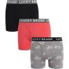 imageLucky Brand Mens Boxer Briefs  3 Pack Classic Mens Underwear Boxer Briefs with Functional Fly  Soft Cotton Boxers for MenJet Blackdecember Sky Printmineral Red