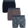 imageLucky Brand Mens Boxer Briefs  3 Pack Classic Mens Underwear Boxer Briefs with Functional Fly  Soft Cotton Boxers for MenMedium GreyStormy Weather PrintDark Grey