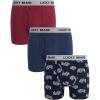 imageLucky Brand Mens Boxer Briefs  3 Pack Soft Stretch Casual Mens Underwear with Functional Fly Pouch Boxers S2XLIndigo HeatherShadow BlackTibetan Red