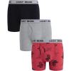 Jet Black/Red Print/Grey Heather