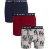 Mood Indigo/Grey Heather Print/Tibetan Red