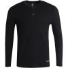 imageLucky Brand Mens Henley Shirt  Long Sleeve Waffle Knit Cotton Henley Thermal Shirt  Undershirts for MenJet Black