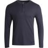 imageLucky Brand Mens Henley Shirt  Long Sleeve Waffle Knit Cotton Henley Thermal Shirt  Undershirts for MenMood Indigo
