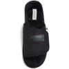 imageLucky Brand Mens Microsuede Memory Foam Open Toe Slippers Cool Adjustable Strap Indoor Outdoor House Sliders for MenBlackBlack
